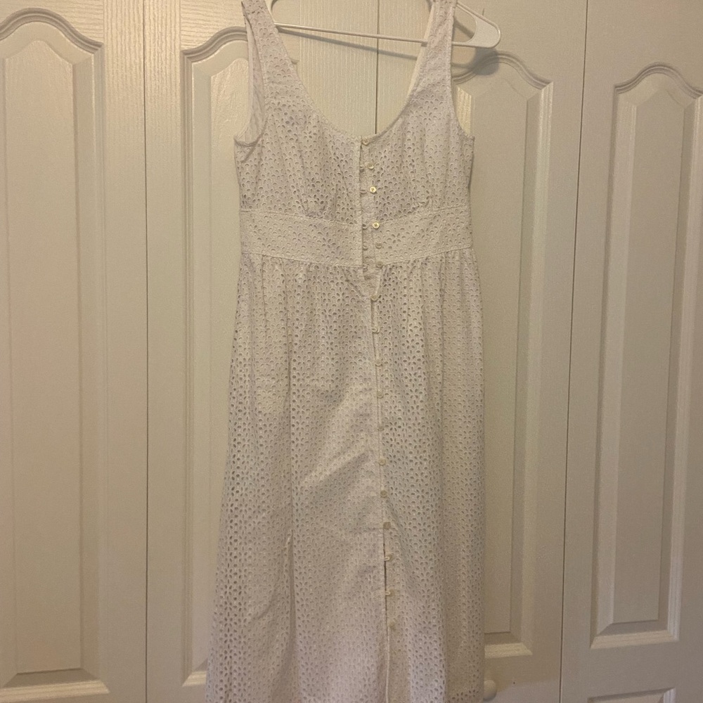J.Crew button front eyelit dress Size 10